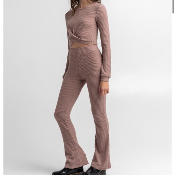 Tilly's Pants - ✧ SKY & SPARROW TILLY’S Taupe Thermal Waffle Knit Set ✧
